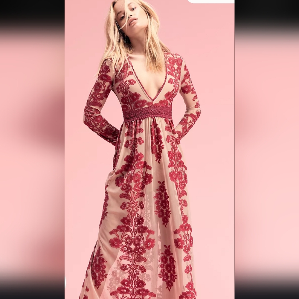 🍋For Love & Lemons Temecula Lace Maxi Dress - Picture 3 of 16